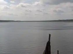 Pohled na Rožmberk, v pozadí Třeboň