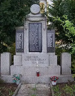 Památník „Obětem první (+ druhé) světové války“ v Rudné u Prahy