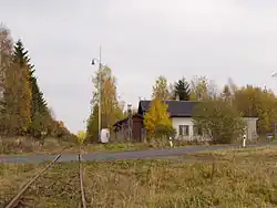 Železniční zastávka Rudná pod Pradědem poblíž Nové Rudné