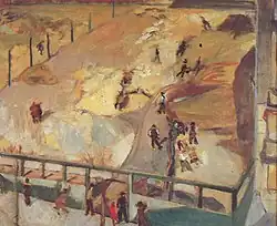 Rudolf Großmann: Stavba ulice v Berlíně (Straßenbau in Berlin), 1925