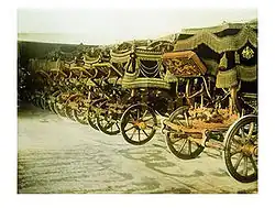 Rudolf Bruner-Dvořák: Císařské kočáry (kolorováno)