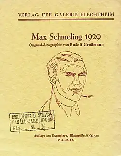 Rudolf Großmann: Max Schmeling, 1929