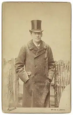 Herec Josef Kainz, albuminový papír na kartonu