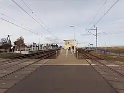 Přejezd přes železniční trať v Rudyszwaldu