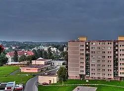 Pohled směrem k nemocnici