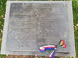 Připomínka poprav sedmnácti vysokých důstojníků prvorepublikové československé armády