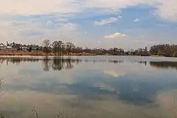 pohled na rybník Jordán u Chlumce nad Cidlinou