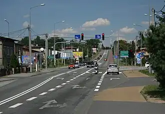 Část silnice 78 v Rybniku