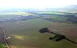 Letecký pohled na Rychnovek a Úpskou nivu