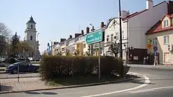 Náměstí s kostelem sv. Vavřince