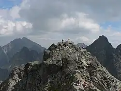 Slovenský vrchol hory Rysy (2503 m), i celých Tater