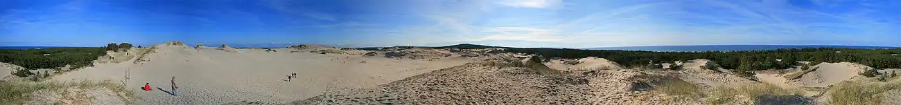 Písečné duny ve Slovinském národním parku