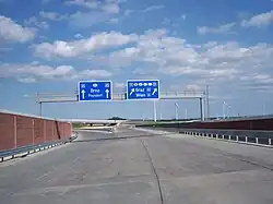Křižovatka Eibesbrunn s nájezdem na A5 (ve výstavbě)