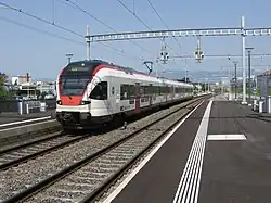 Regionální vlak ve stanici Prilly-Malley