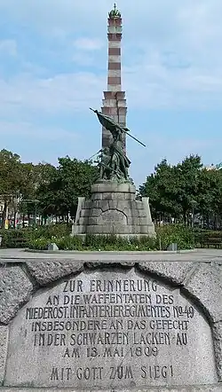 Památník hrdinům bitvy u Schwarzen Lacken ve Vídni