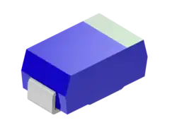 Volný pohled shora na pouzdro SMA (využitelný také pro pouzdra SMB a SMC).