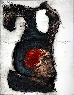 Staré torzo, kombinovaná technika 52x42 cm (1989)