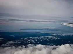 Letecký pohled na ostrov