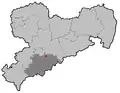 Poloha města Zschopau