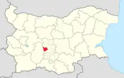 Obština na mapě Bulharska