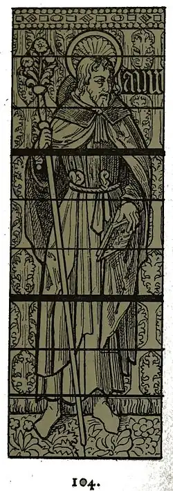 sv. Sabinián na vitráži katedrály v Troyes