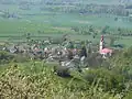 Pohled na obec z vrchu.