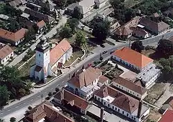 Letecký pohled na Sajószentpéter