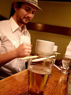 Saké s pivem před smícháním