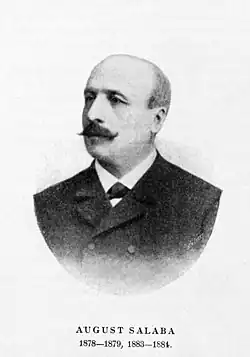 August Salaba jako rektor