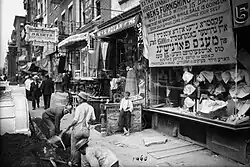 Stavební práce v ulici Delancy Street, 1908