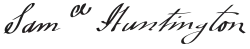 Samuel Huntington, podpis