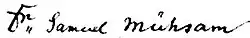 Samuel Mühsam – podpis