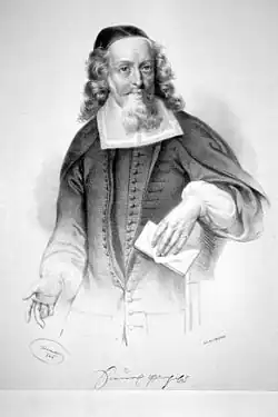 Samuel Wolf Oppenheimer, litografie Josefa Kriehubera podle starší předlohy.