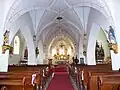 Interiér farního kostela