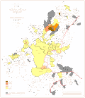 Podíl Chorvatů v Sarajevu podle osídlení 2013