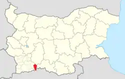 Obština na mapě Bulharska