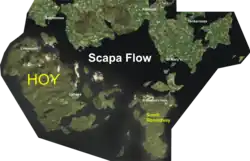 Mapa Scapa Flow