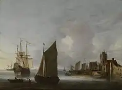 Lodě na Východní Šeldě v Zuidhavenpoortu v Zierikzee, mezi 1640–1656, Rijksmuseum