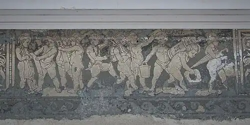 Sgrafito s výpravou puttů na prázdniny (leden 2021)