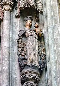 Madona Ochranitelka, katedrála sv. Štěpána, Vídeň, 15. stol.