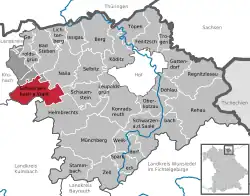 Schwarzenbach am Wald na mapě