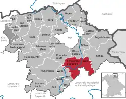 Schwarzenbach an der Saale na mapě