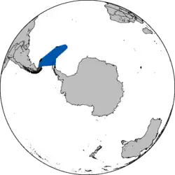 Znázornění polohy moře Scotia