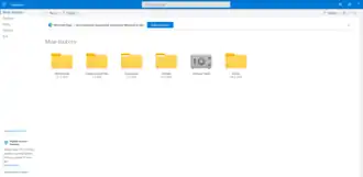 Screenshot webové verze služby OneDrive