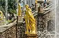 Sochy na Velké kaskádě v Petrohradu