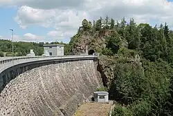 Přehradní hráz vodní nádrže Seč