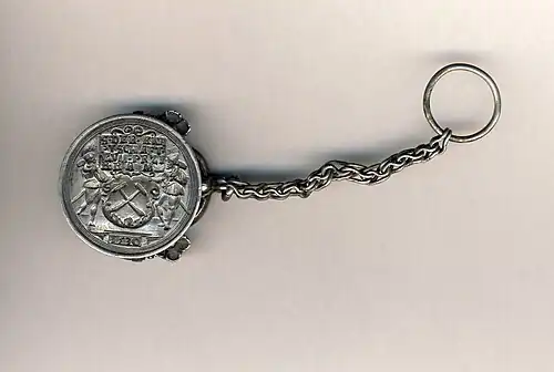 Stříbrné pečetidlo knapšaftu (horního bratrstva) v Březových Horách z roku 1530.