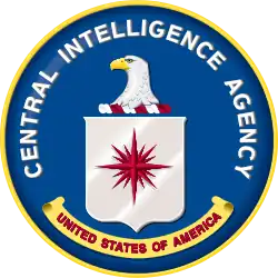 Znak Ústřední zpravodajské služby (CIA) USA s větrnou růžicí