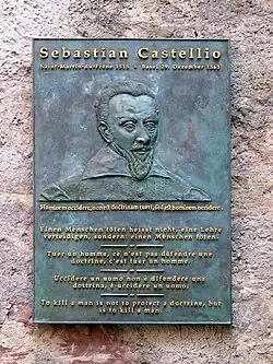 Memorial Plaque of Sebastian Castellio