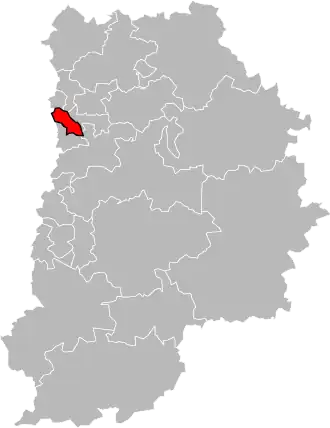 Kanton na mapě departementu Seine-et-Marne